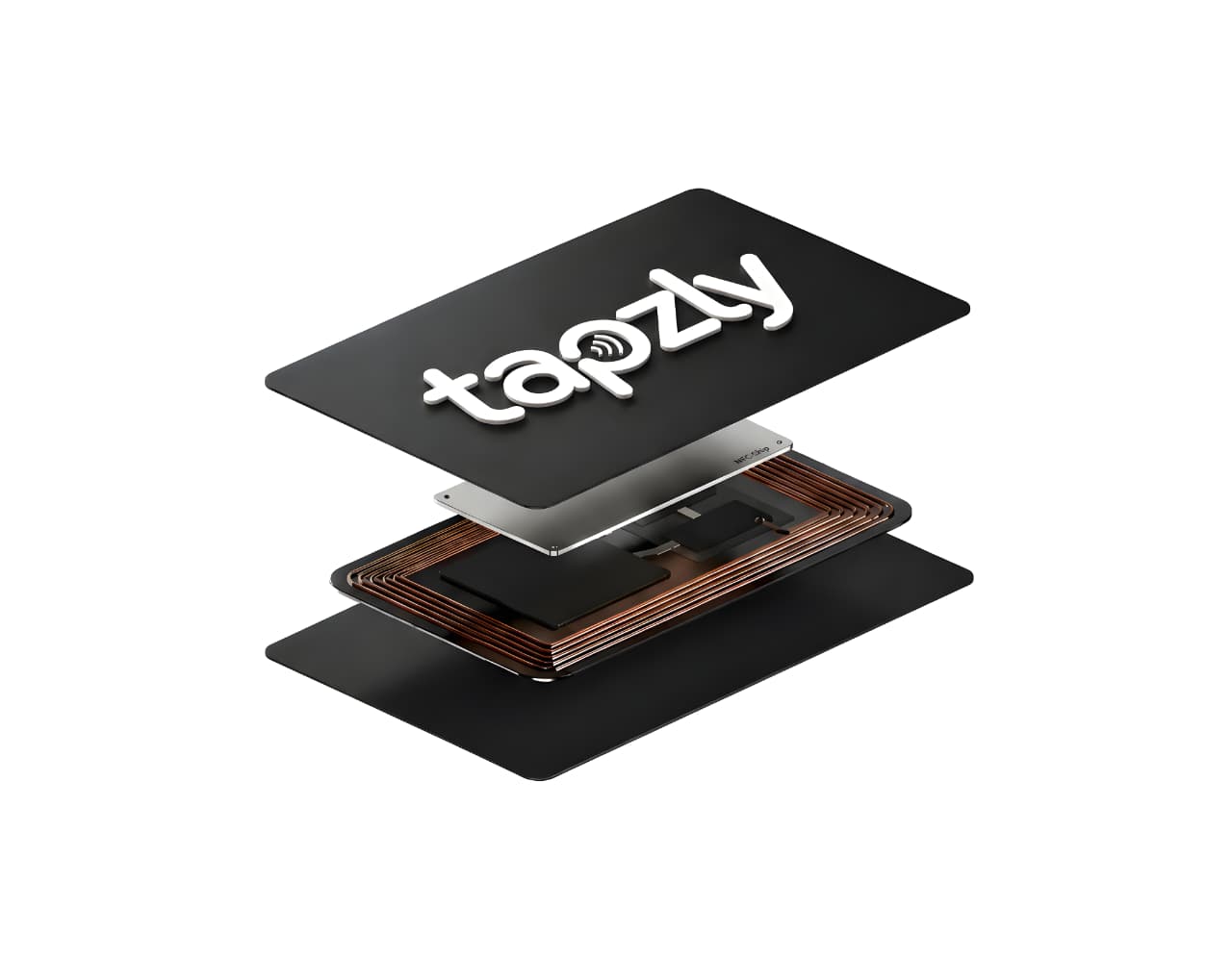Inside a Tapzly NFC card